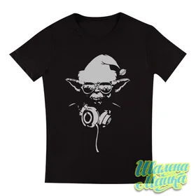 Прикольные футболки: Christmas Star Wars Yoda 3